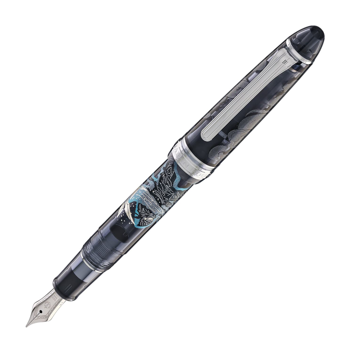 4754-sailor-1911-standard-ninja-fountain-pen-in-star-with-rhodium-trim-14k-gold-1.jpg Sailor 1911 Standard Ninja Fountain Pen in Star with Rhodium Trim - 14K Gold