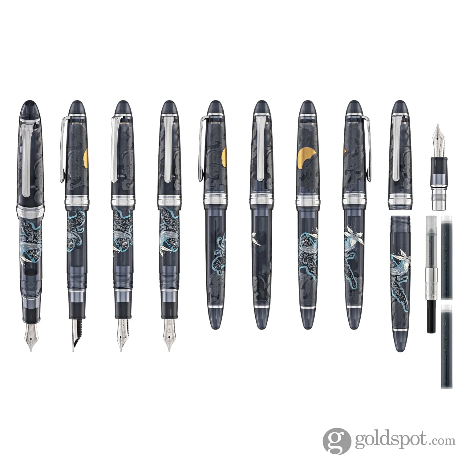 4754-sailor-1911-standard-ninja-fountain-pen-in-star-with-rhodium-trim-14k-gold-9.webp Sailor 1911 Standard Ninja Fountain Pen in Star with Rhodium Trim - 14K Gold
