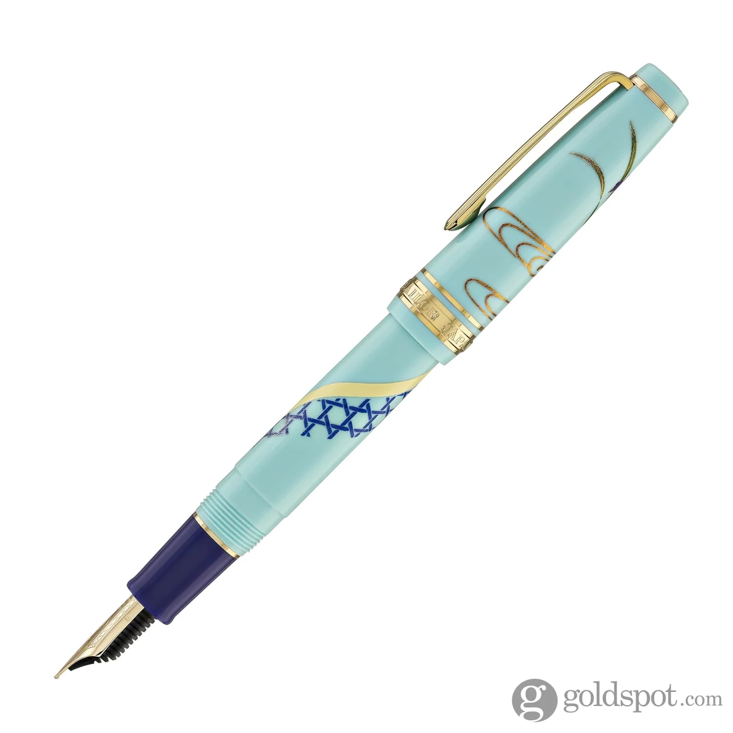 4762-sailor-professional-gear-slim-kimono-fountain-pen-in-protective-charm-with-gold-ip-14k-gold-6.webp Sailor Professional Gear Slim 'Kimono' Fountain Pen in Protective Charm with Gold IP - 14K Gold