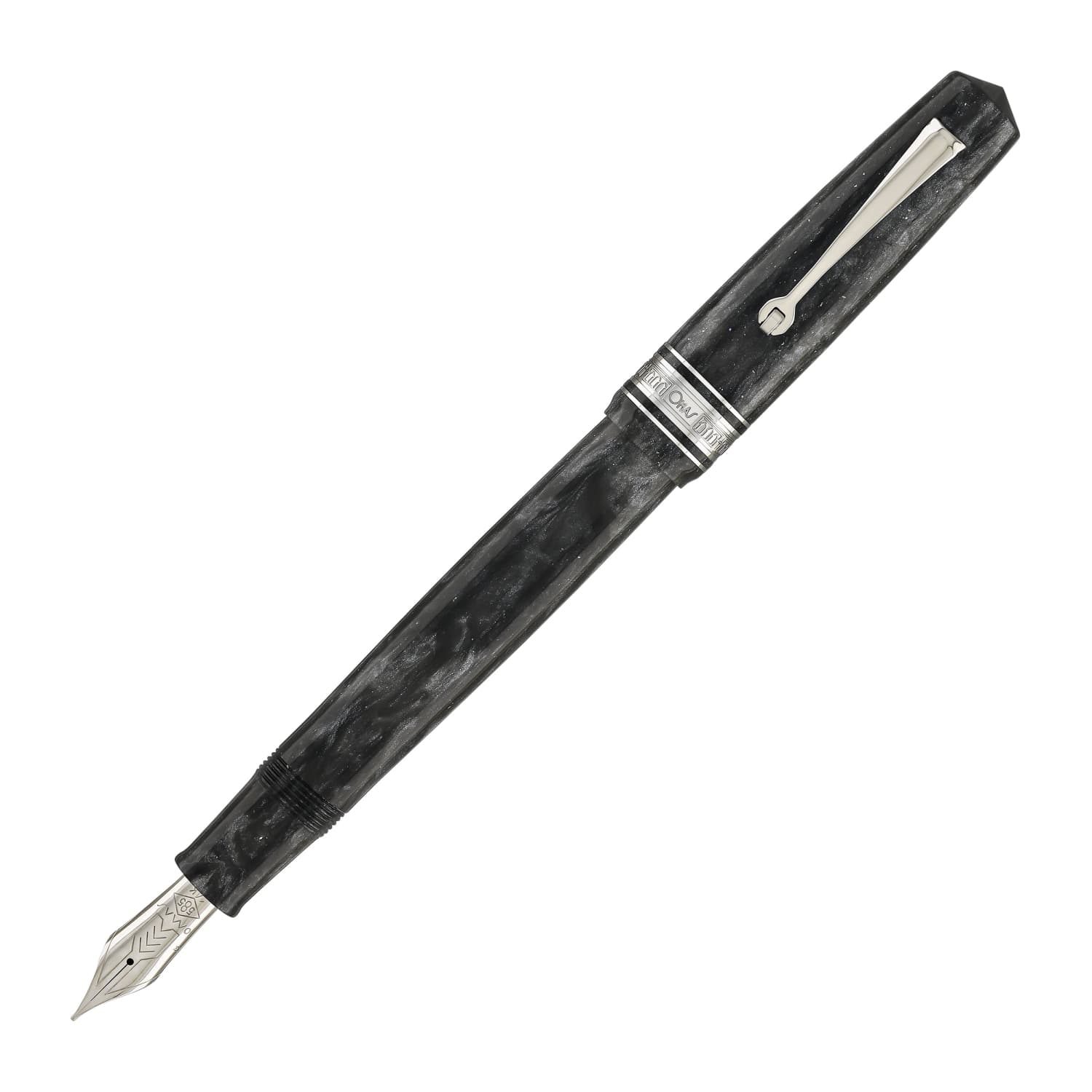 4770-omas-bologna-fountain-pen-in-grigio-luminoso-bright-gray-with-silver-trim-1.jpg Omas Bologna Fountain Pen in Grigio Luminoso (Bright Gray) with Silver Trim