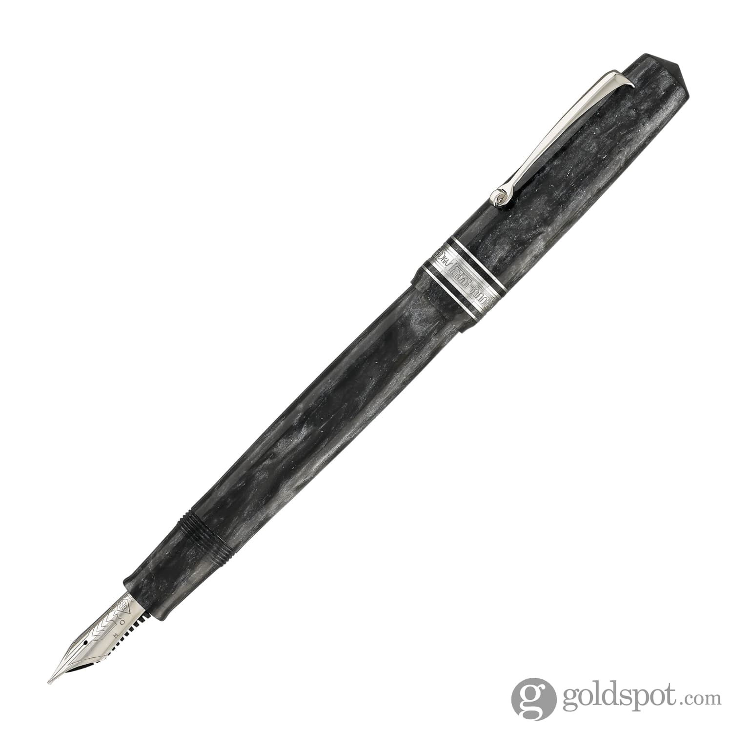 Omas Bologna Fountain Pen in Grigio Luminoso (Bright Gray) with Silver Trim