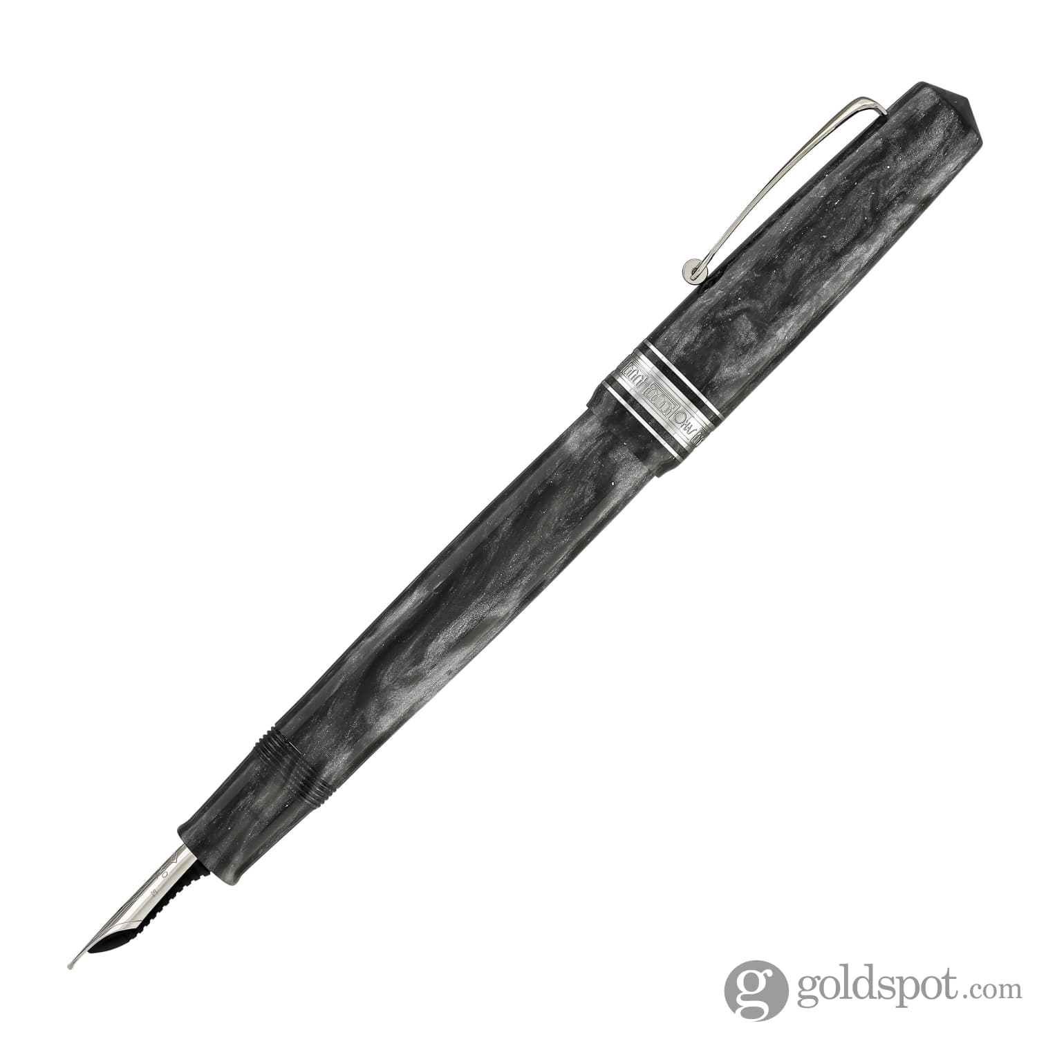 Omas Bologna Fountain Pen in Grigio Luminoso (Bright Gray) with Silver Trim
