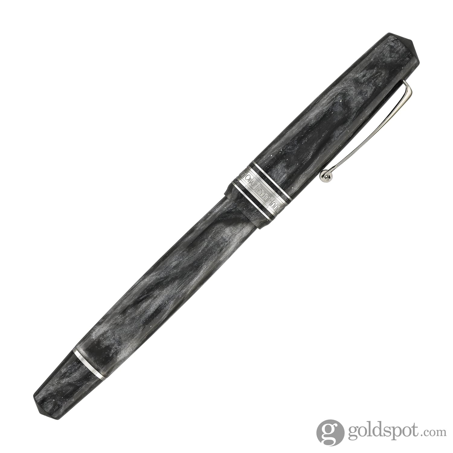 Omas Bologna Fountain Pen in Grigio Luminoso (Bright Gray) with Silver Trim
