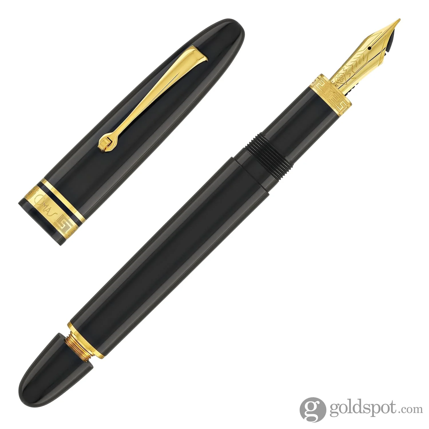 Omas Ogiva Fountain Pen in Nera with Gold Trim
