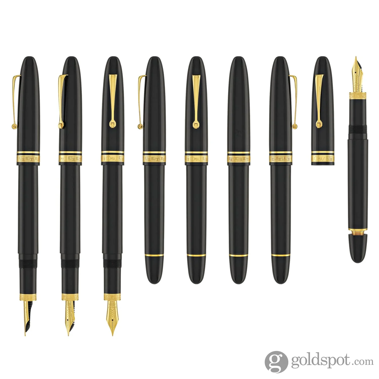 Omas Ogiva Fountain Pen in Nera with Gold Trim