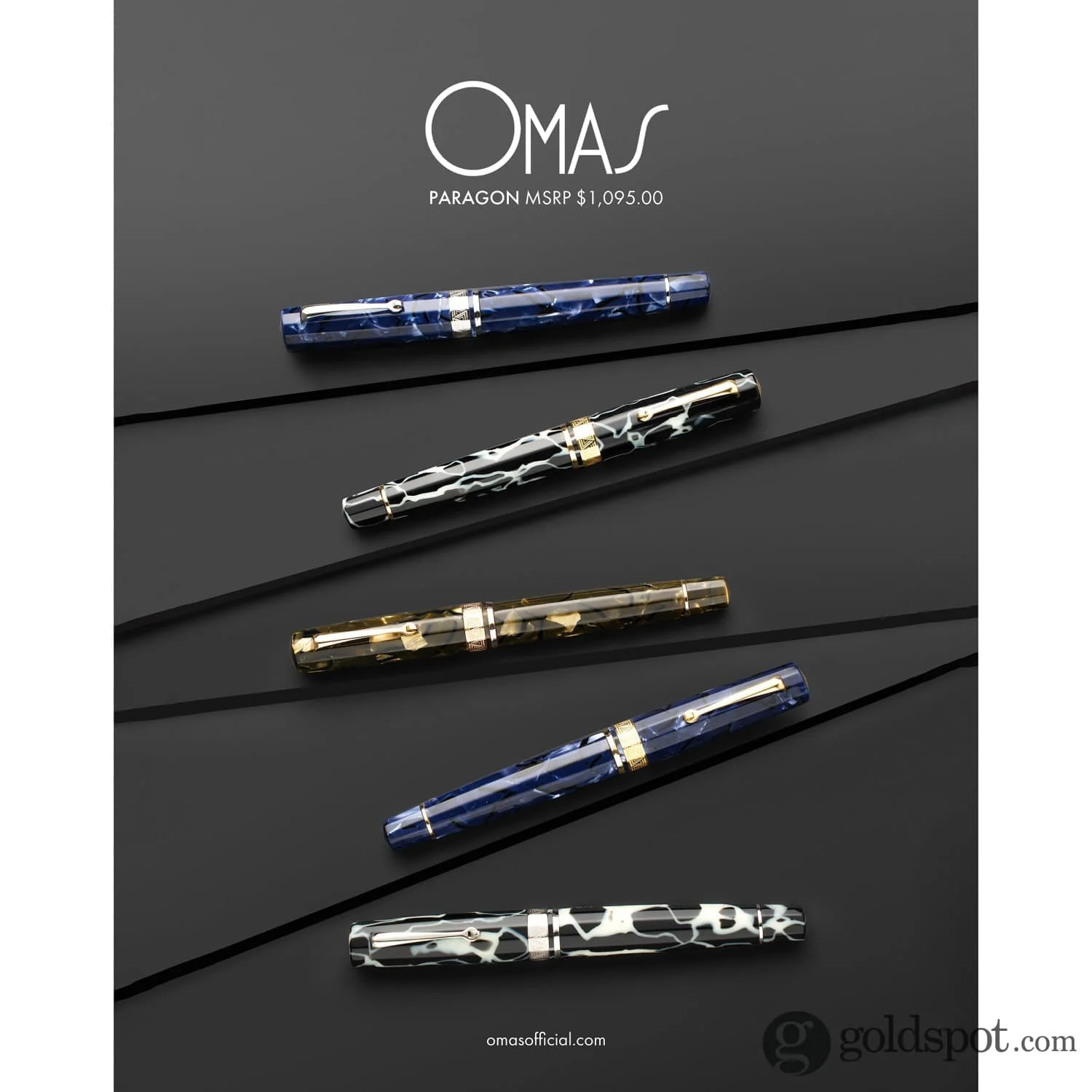 Omas Paragon Fountain Pen in Wild with Silver Trim