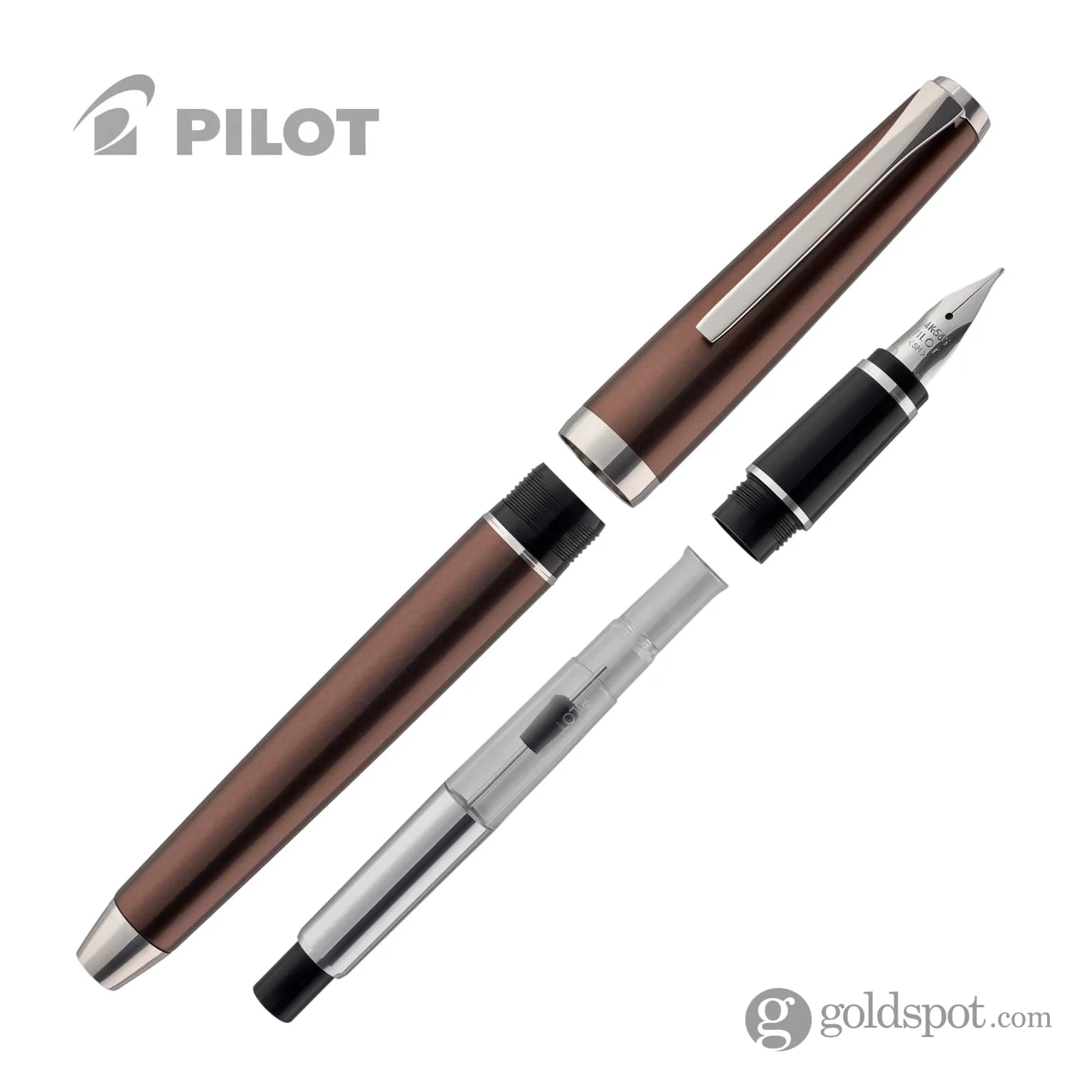 4790-pilot-metal-falcon-fountain-pen-in-brown-soft-flexible-7.webp Pilot Metal Falcon Fountain Pen in Brown - Soft Flexible