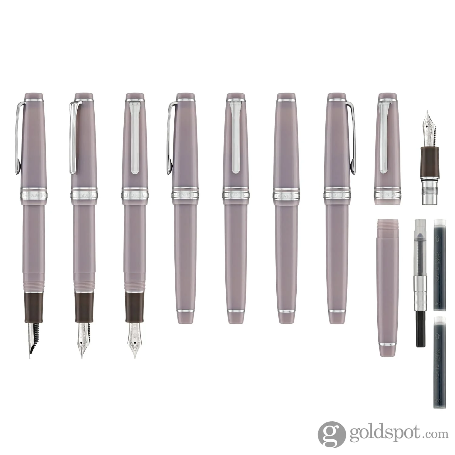 Sailor Pro Gear Slim Shikiori Sansui Fountain Pen in Autumn - Winter - "Kamoshika" with Rhodium Trim - Medium Fine Point
