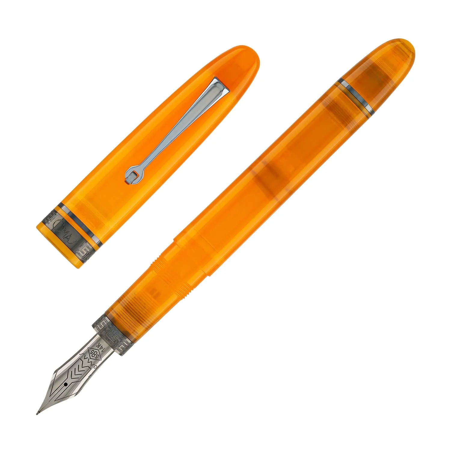4830-omas-ogiva-fountain-pen-in-arancione-with-black-trim-1.webp Omas Ogiva Fountain Pen in Arancione with Black Trim