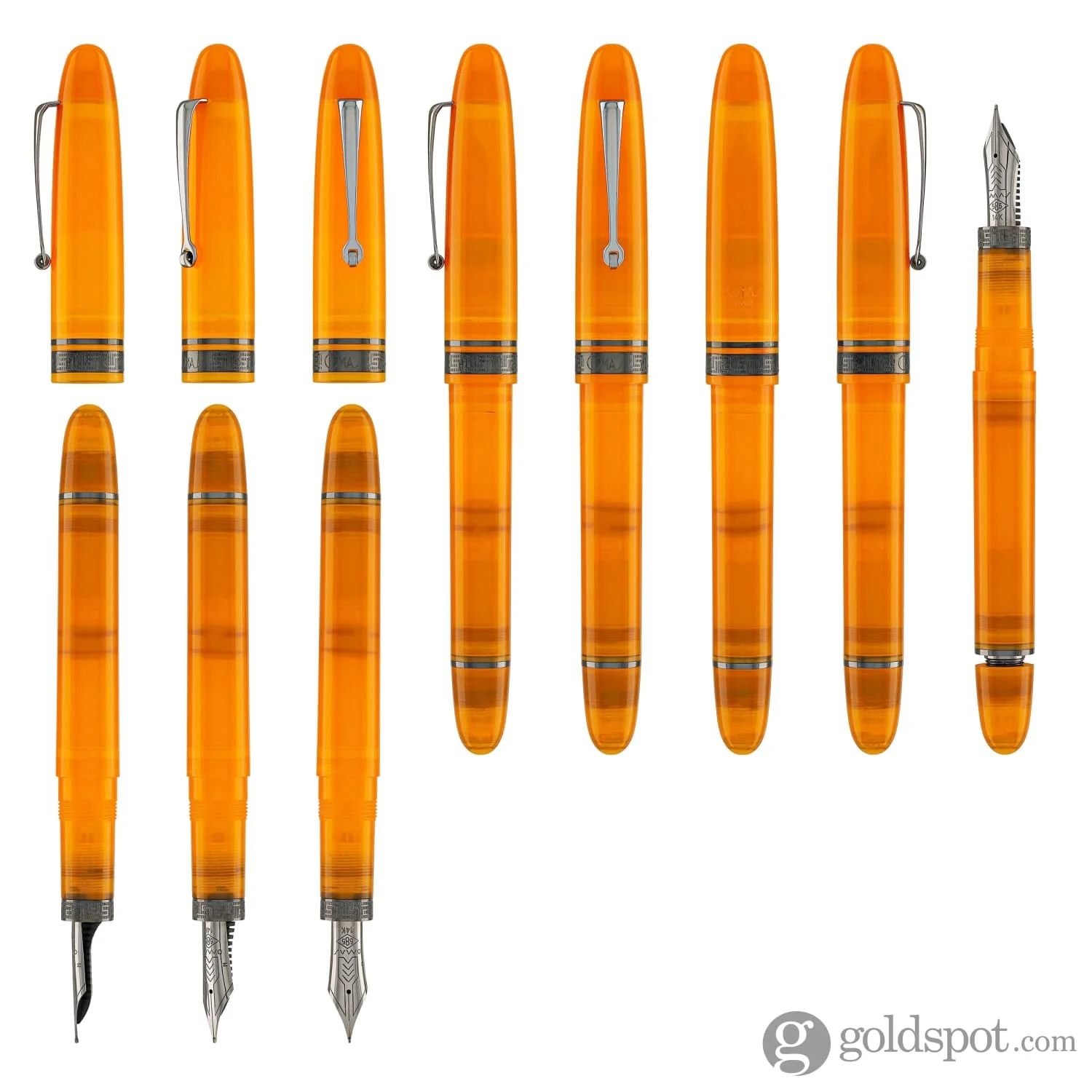 Omas Ogiva Fountain Pen in Arancione with Black Trim