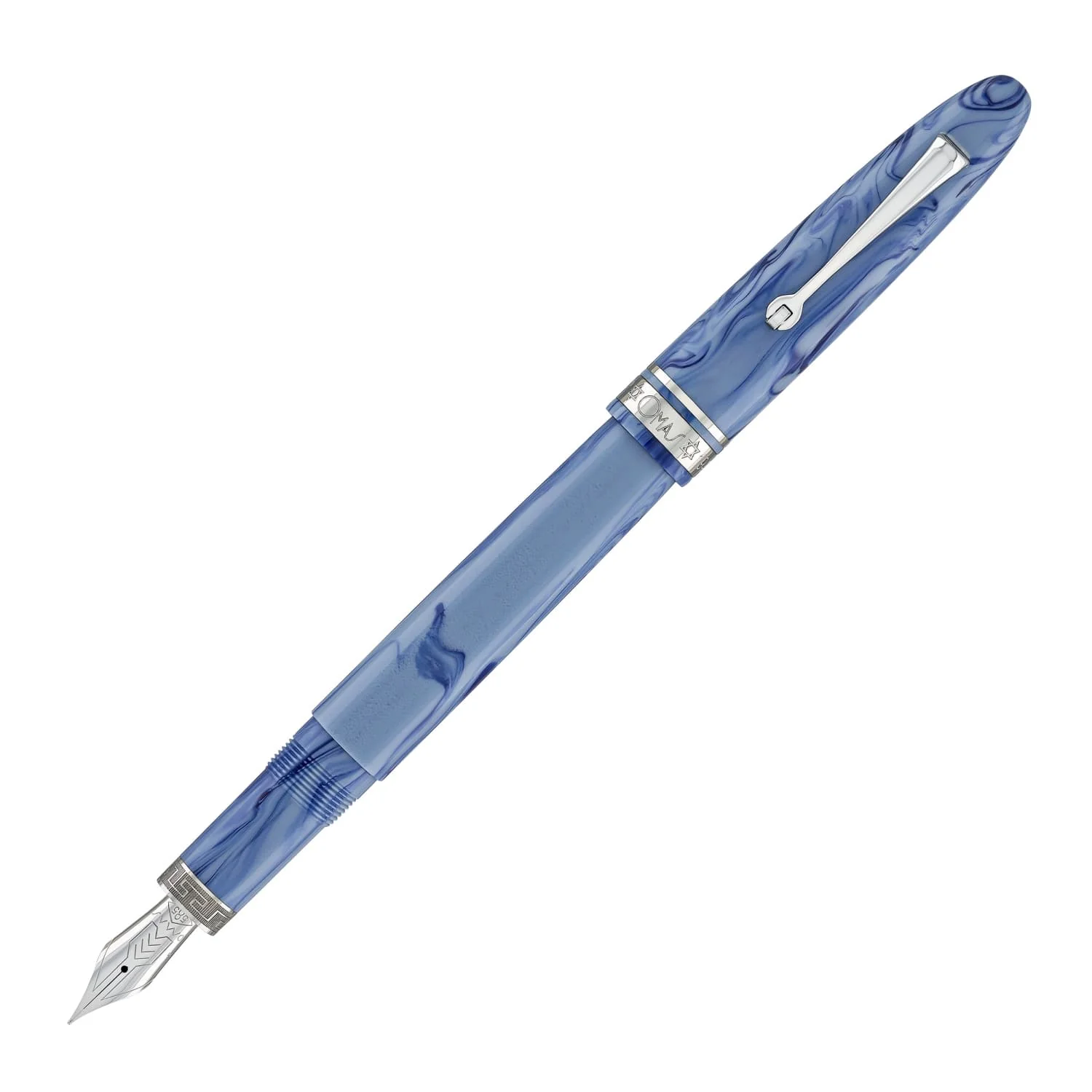 4834-omas-ogiva-israel-limited-edition-fountain-pen-with-silver-trim-1.webp Omas Ogiva Israel Limited Edition Fountain Pen with Silver Trim
