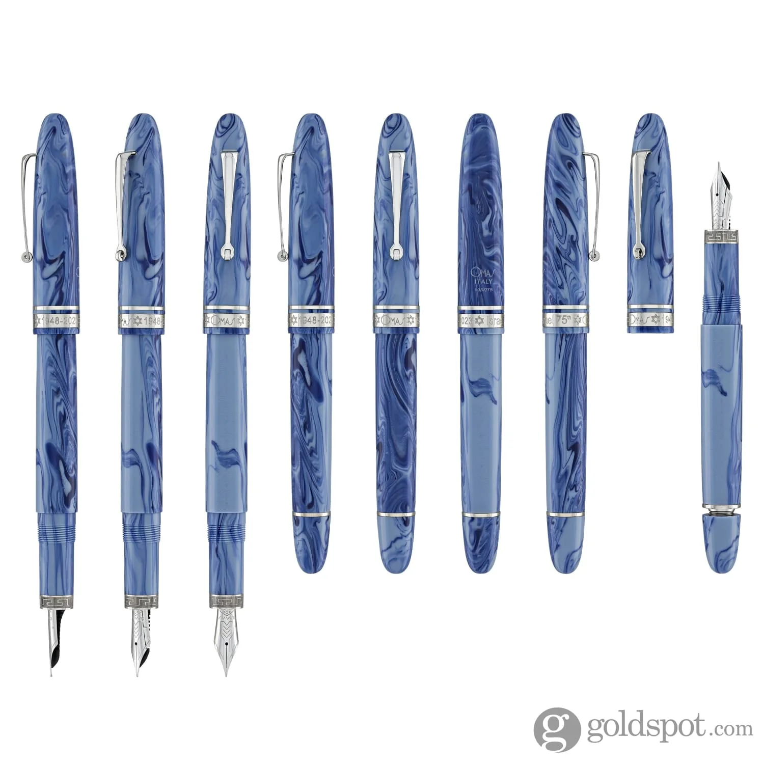 Omas Ogiva Israel Limited Edition Fountain Pen with Silver Trim