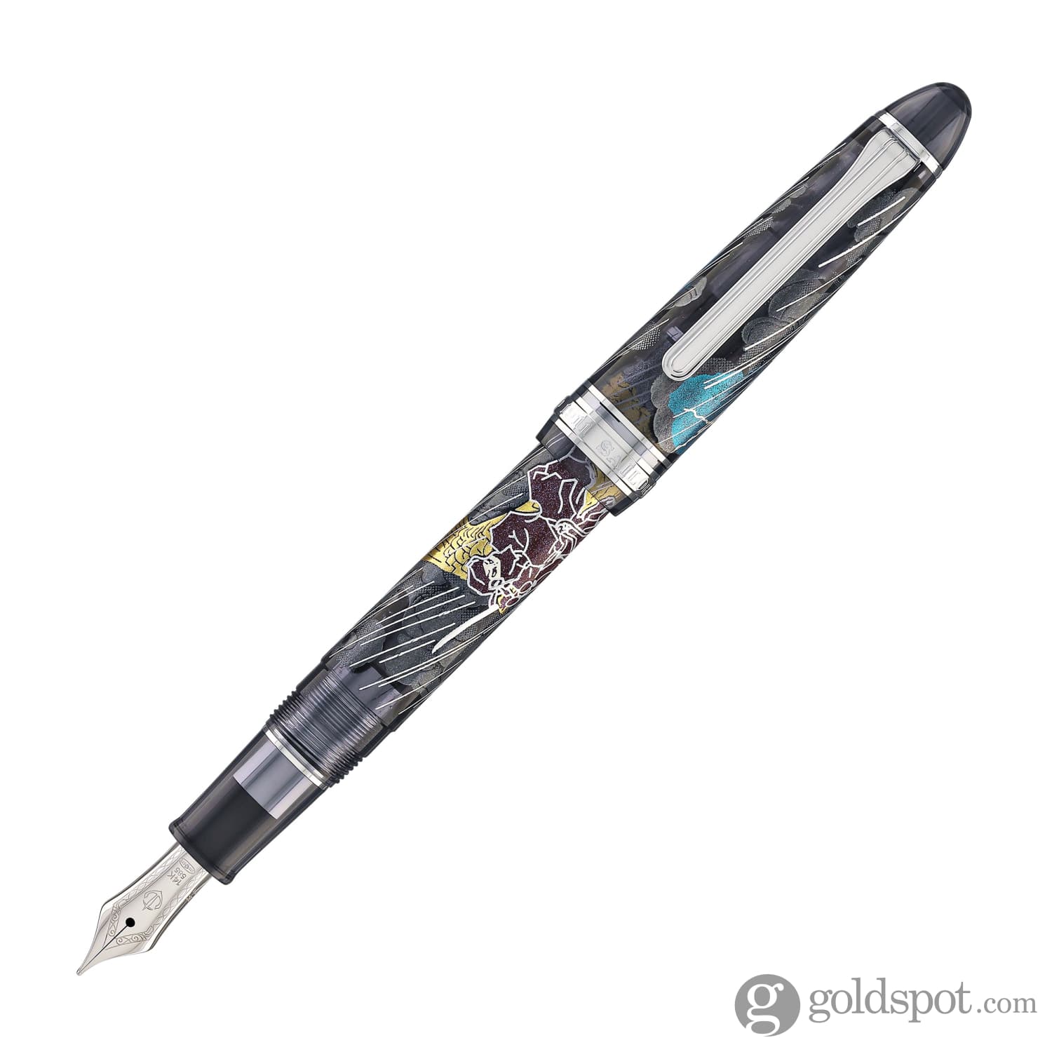 4857-sailor-1911-standard-ninja-fountain-pen-in-shachihoko-with-rhodium-trim-14k-gold-3.jpg Sailor 1911 Standard Ninja Fountain Pen in Shachihoko with Rhodium Trim - 14K Gold