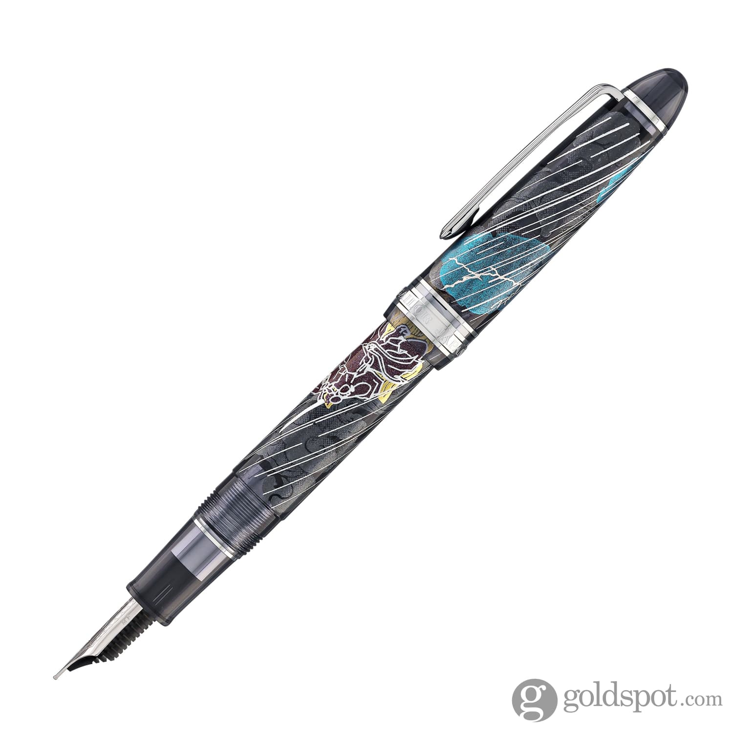 4857-sailor-1911-standard-ninja-fountain-pen-in-shachihoko-with-rhodium-trim-14k-gold-5.jpg Sailor 1911 Standard Ninja Fountain Pen in Shachihoko with Rhodium Trim - 14K Gold