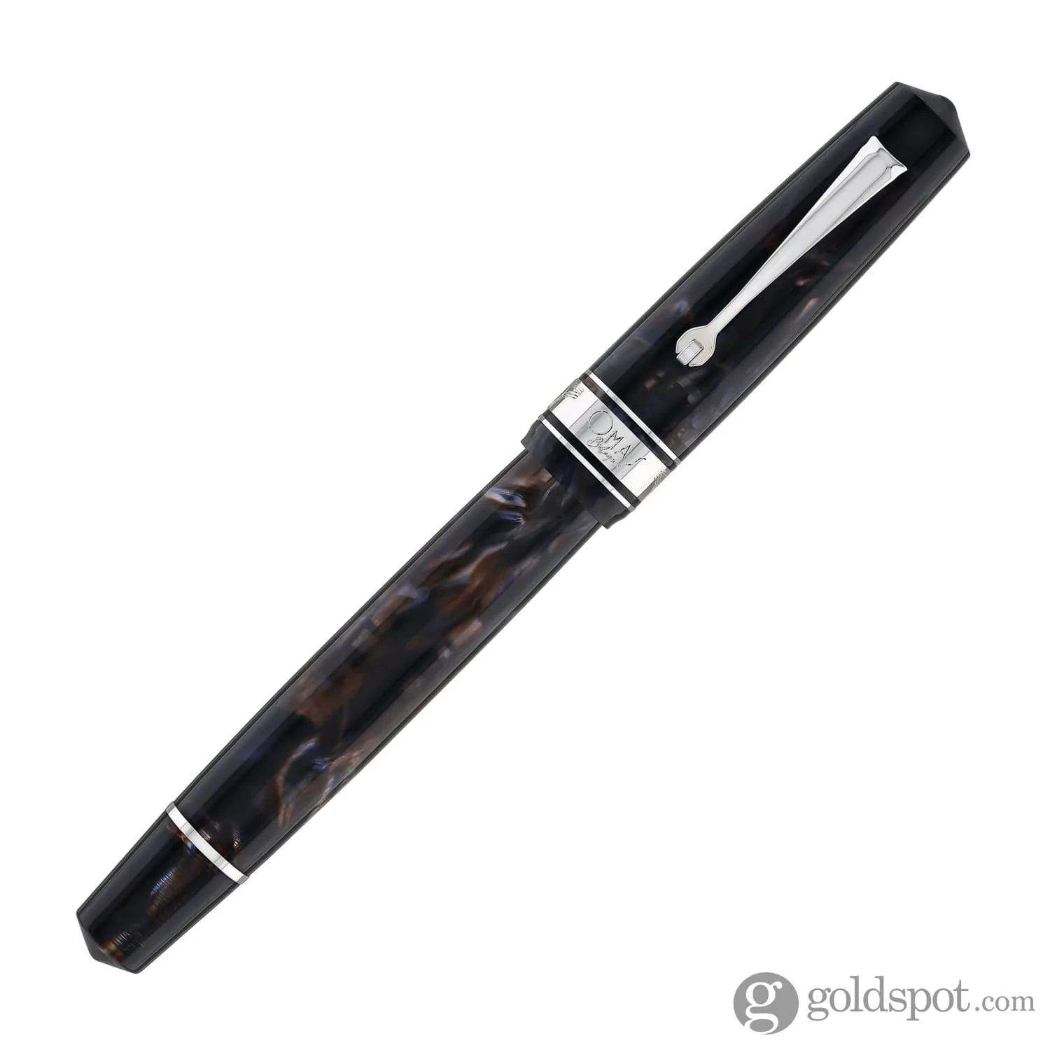 4873-omas-bologna-fountain-pen-in-galassia-with-silver-trim-2.webp Omas Bologna Fountain Pen in Galassia with Silver Trim