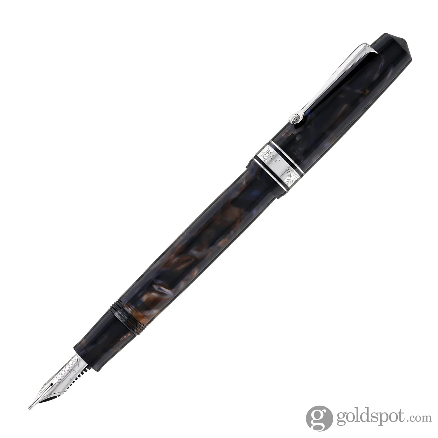 4873-omas-bologna-fountain-pen-in-galassia-with-silver-trim-3.webp Omas Bologna Fountain Pen in Galassia with Silver Trim