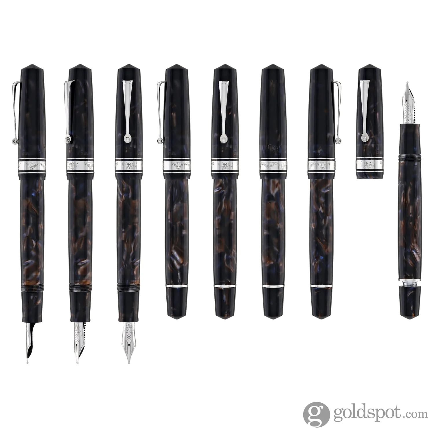 4873-omas-bologna-fountain-pen-in-galassia-with-silver-trim-8.webp Omas Bologna Fountain Pen in Galassia with Silver Trim