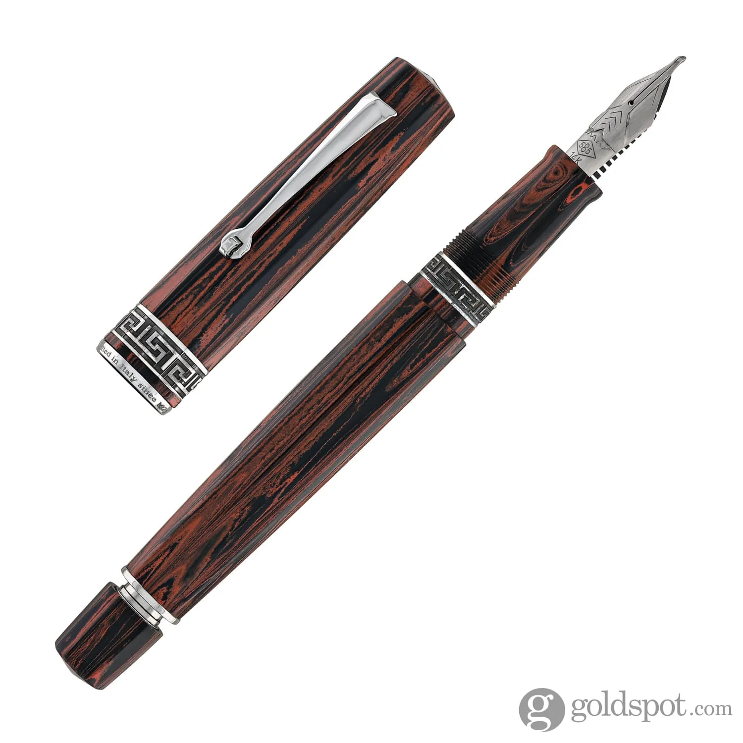 Omas Paragon Calligrafia in Red Ebonite with Ruthenium Trim