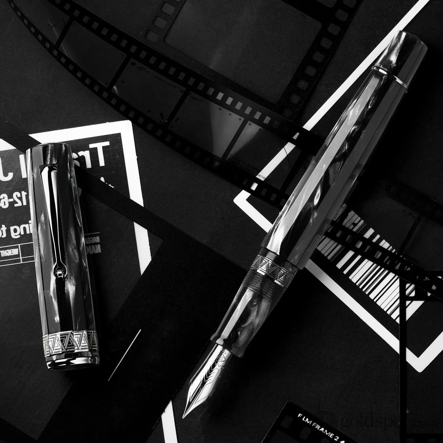 Omas Paragon Fountain Pen in Grigio Perla with Ruthenium Trim