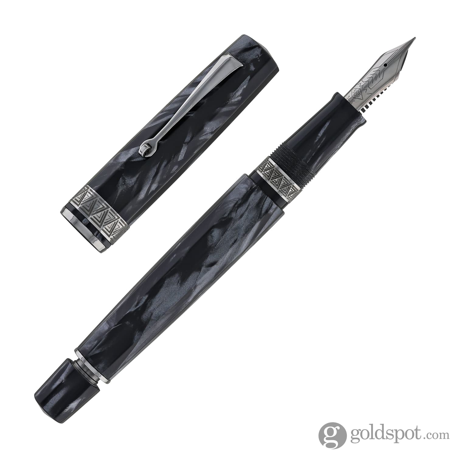 Omas Paragon Fountain Pen in Grigio Perla with Ruthenium Trim