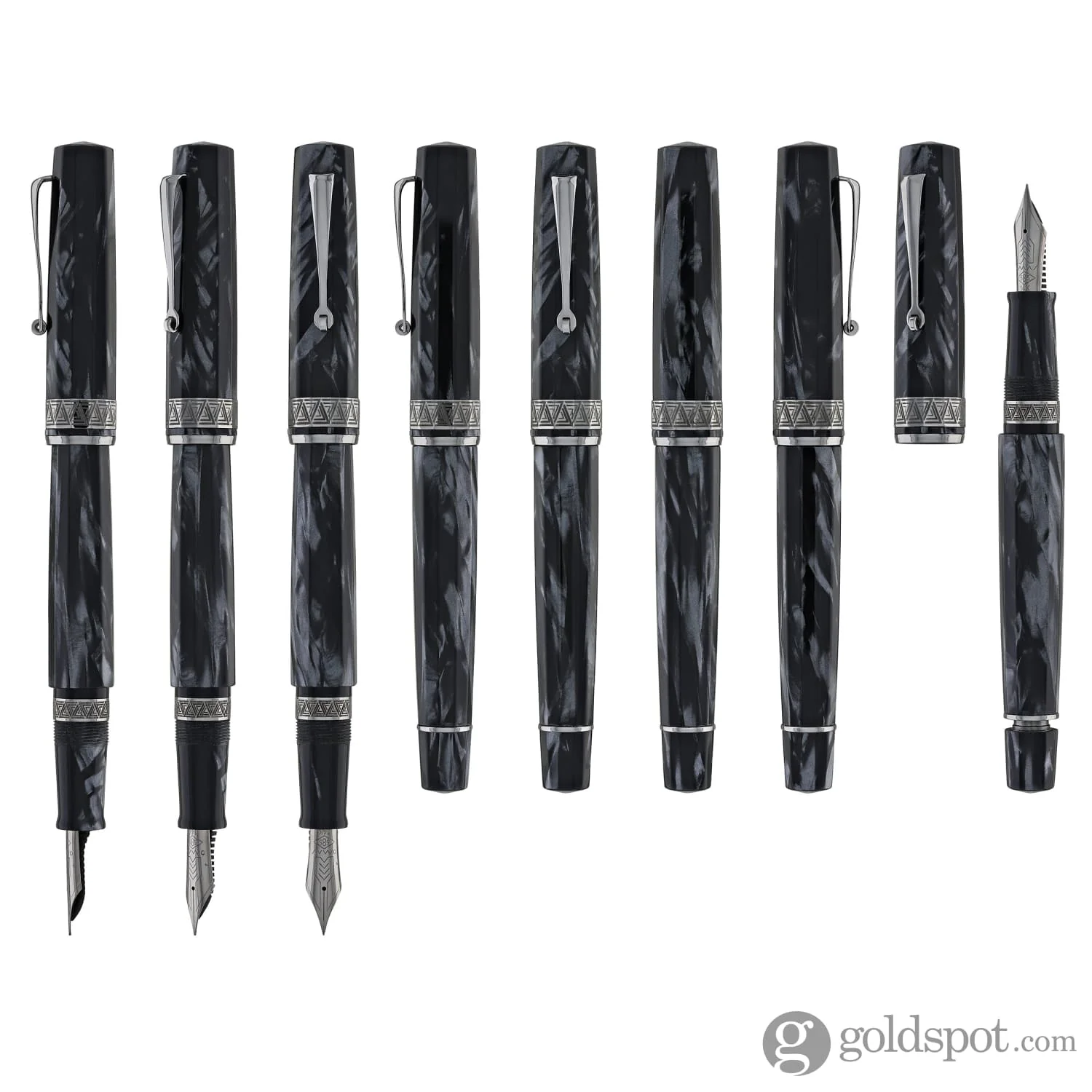 Omas Paragon Fountain Pen in Grigio Perla with Ruthenium Trim