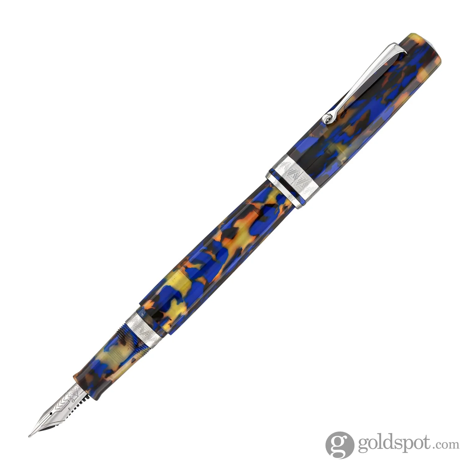 4894-omas-paragon-fountain-pen-in-blue-lucens-with-silver-trim-2.webp Omas Paragon Fountain Pen in Blue Lucens with Silver Trim