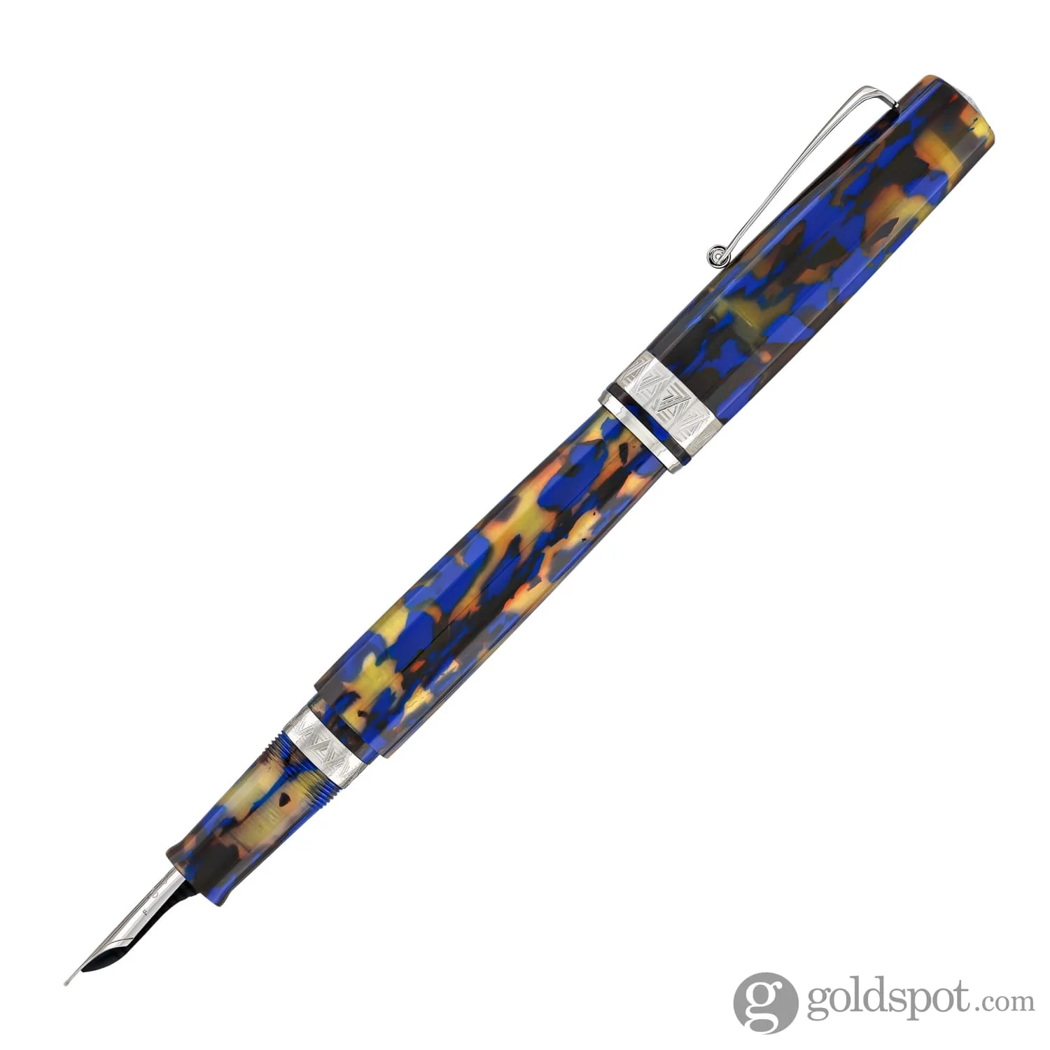 4894-omas-paragon-fountain-pen-in-blue-lucens-with-silver-trim-3.webp Omas Paragon Fountain Pen in Blue Lucens with Silver Trim