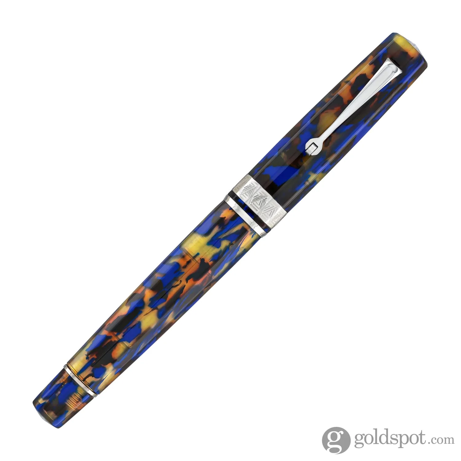 4894-omas-paragon-fountain-pen-in-blue-lucens-with-silver-trim-4.webp Omas Paragon Fountain Pen in Blue Lucens with Silver Trim