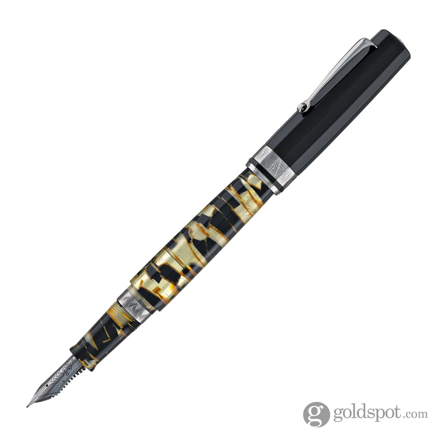 Omas Paragon Fountain Pen in Black Lucens with Black Trim