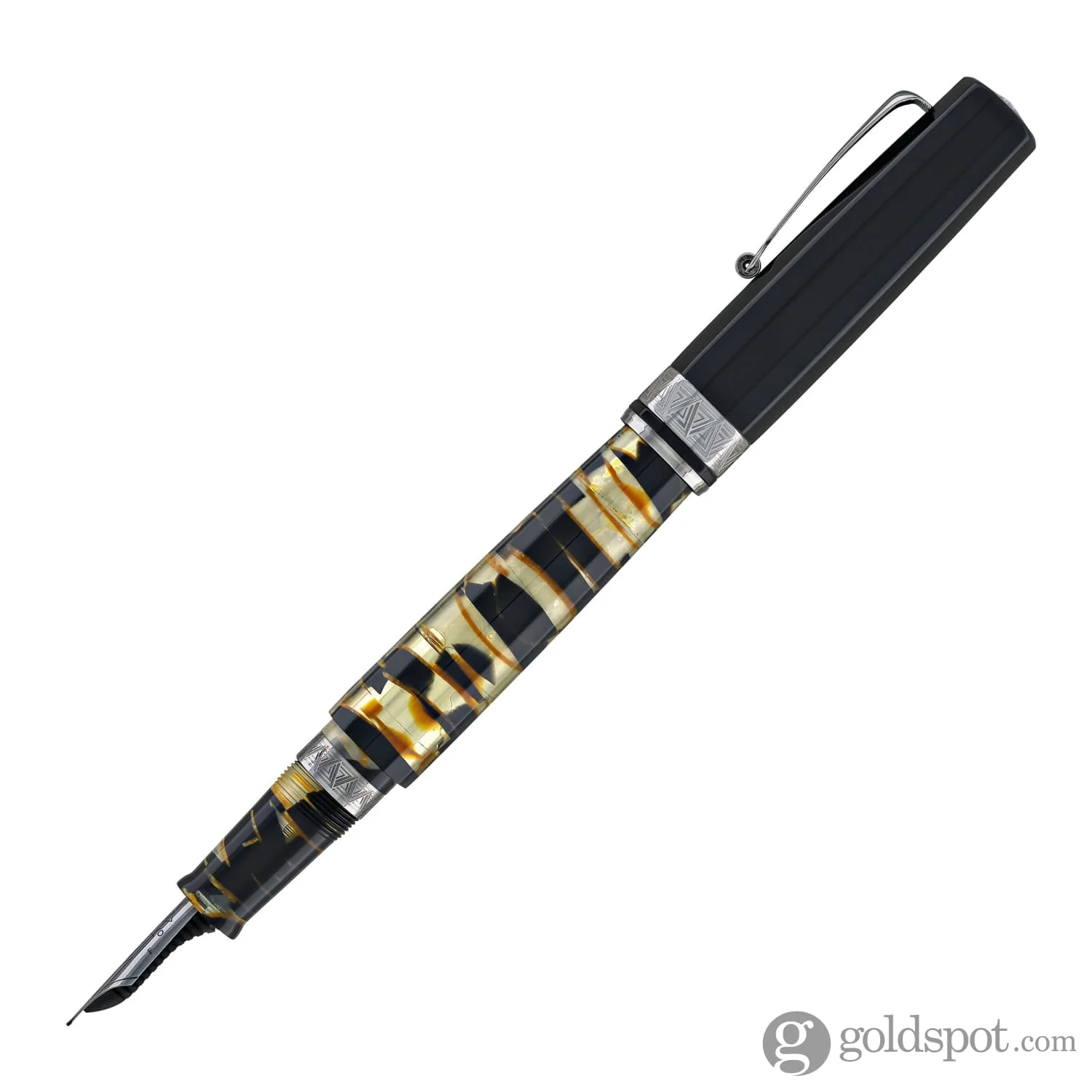 Omas Paragon Fountain Pen in Black Lucens with Black Trim