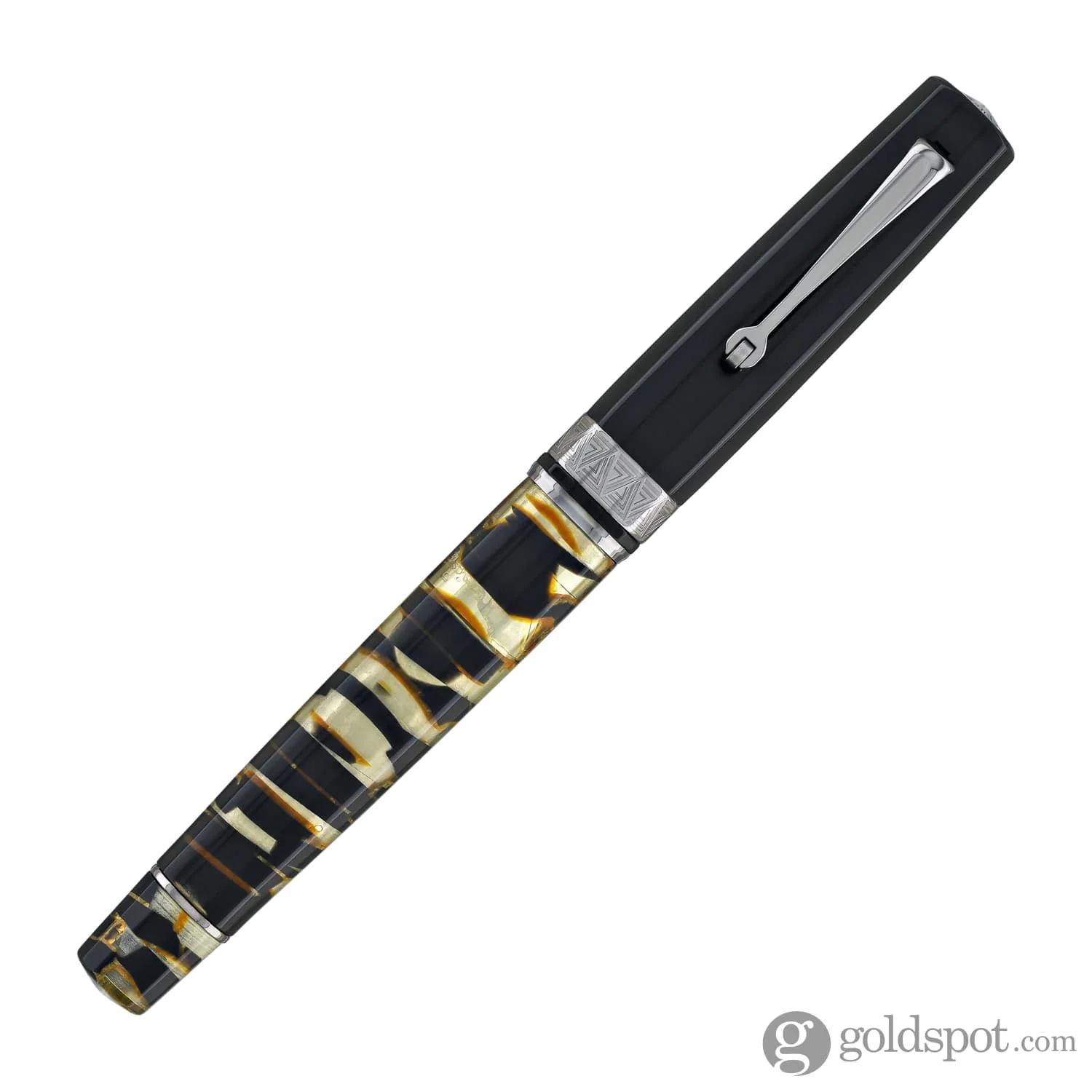 Omas Paragon Fountain Pen in Black Lucens with Black Trim