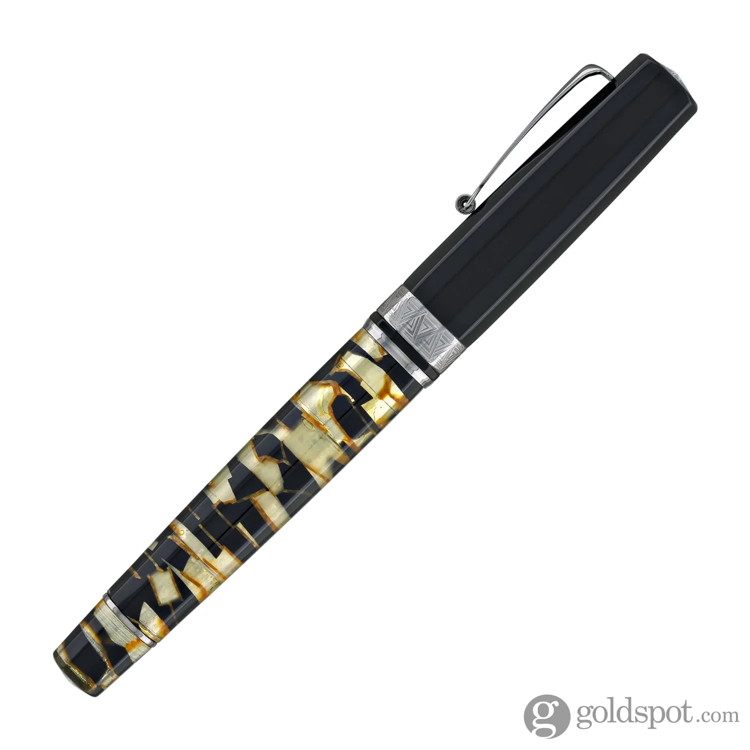 Omas Paragon Fountain Pen in Black Lucens with Black Trim