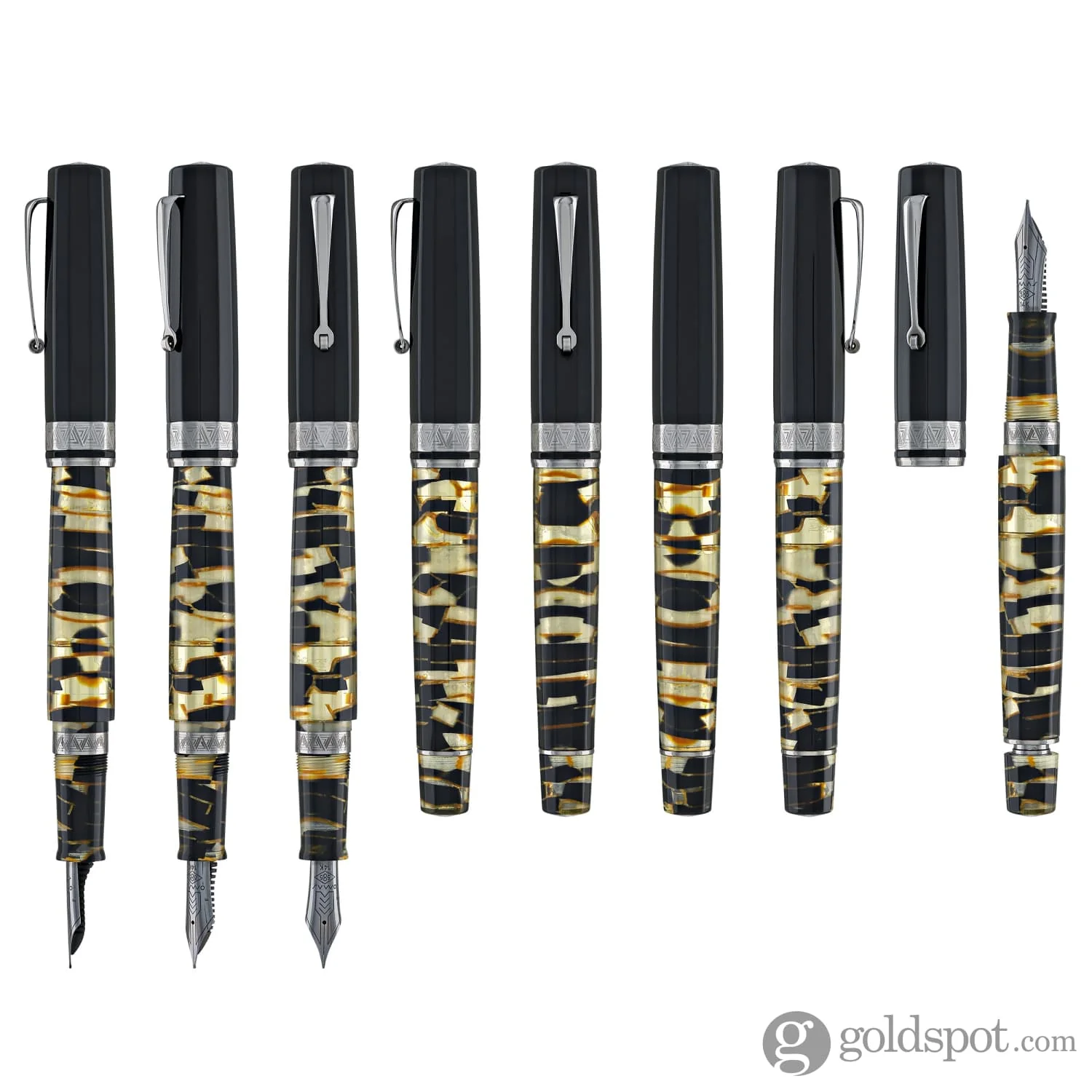 Omas Paragon Fountain Pen in Black Lucens with Black Trim