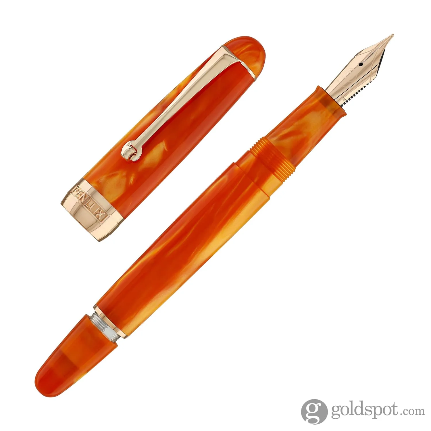 Penlux Masterpiece Delgado Fountain Pen in Tangerine