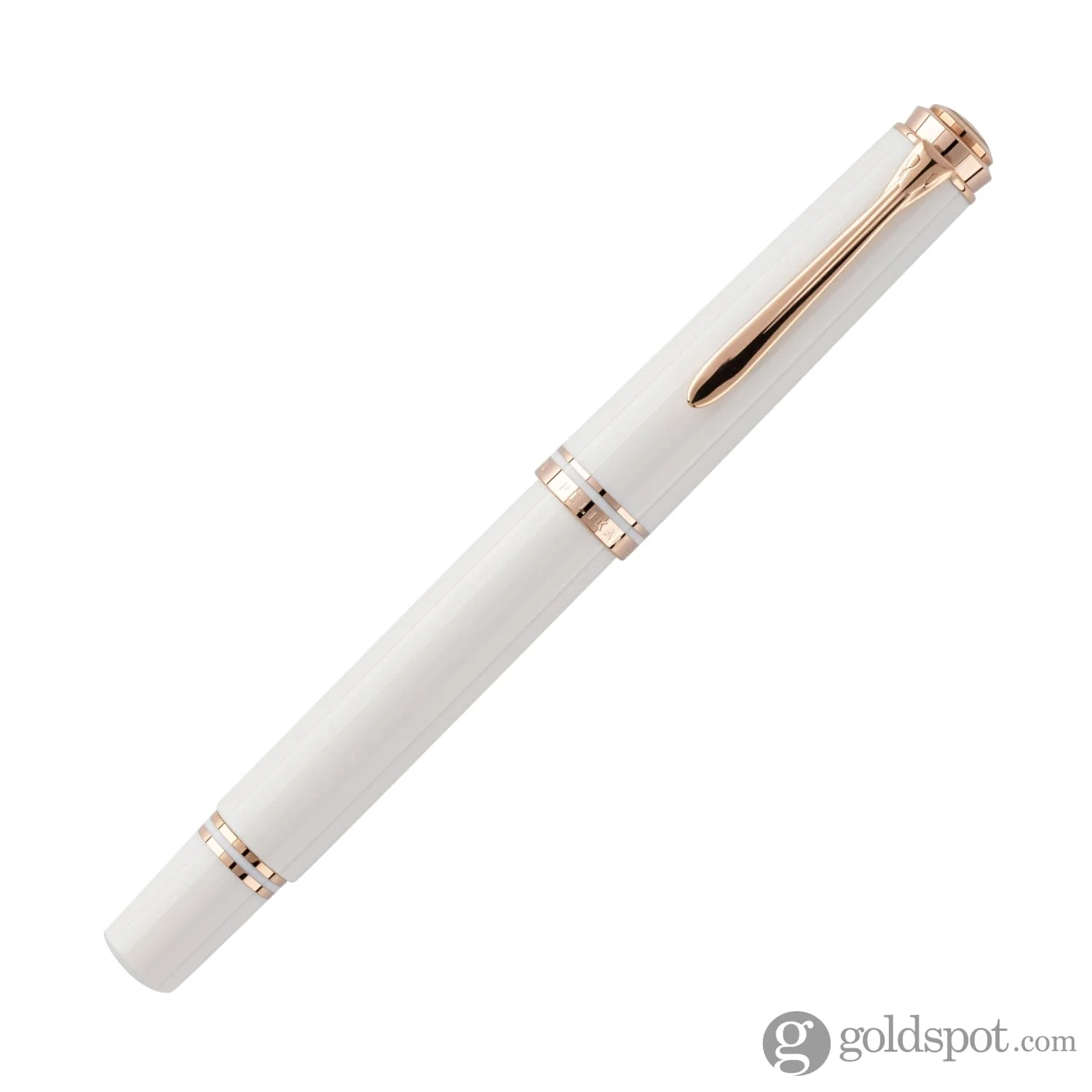 Pelikan Souveran 600 Fountain Pen in White & Rose Gold Trim