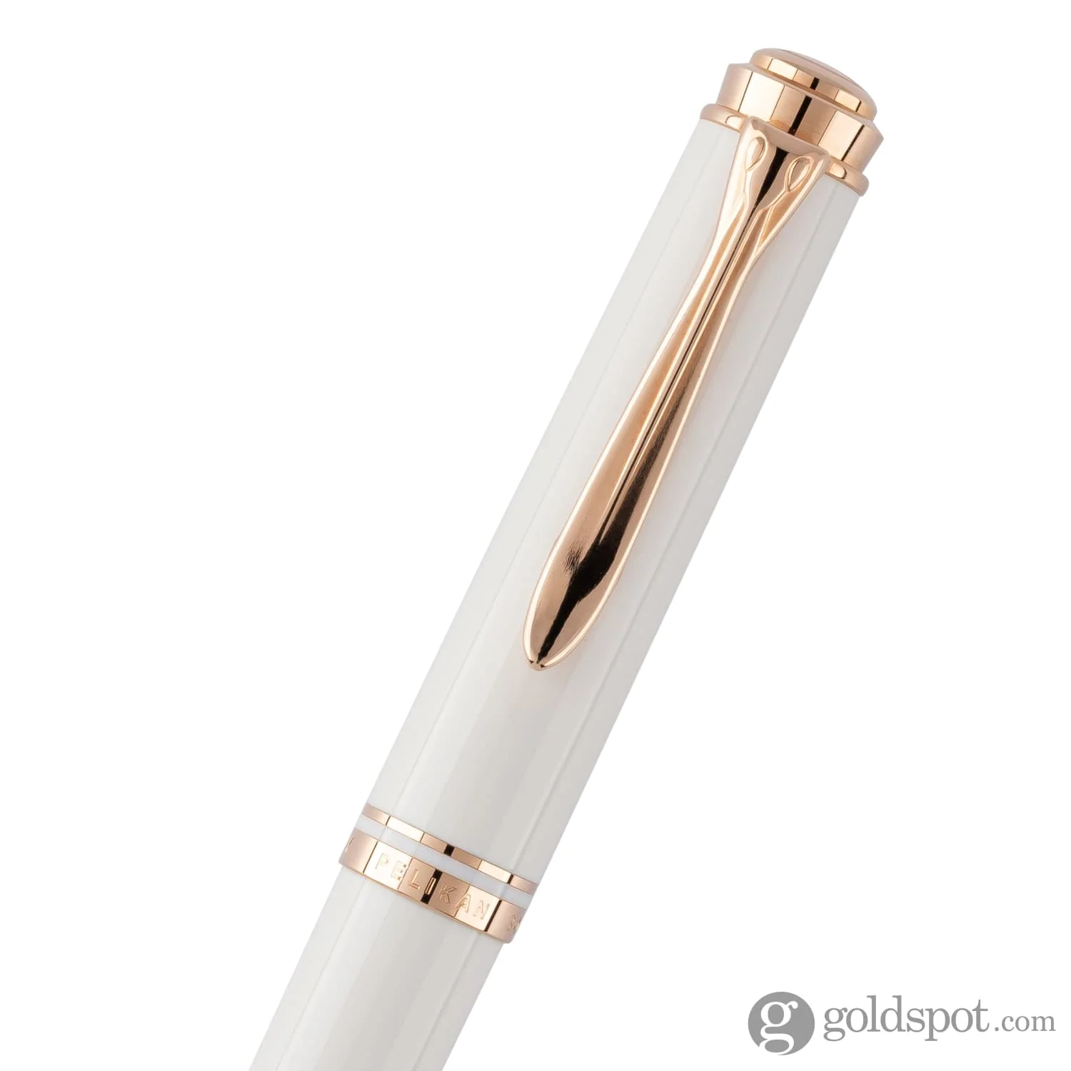 Pelikan Souveran 600 Fountain Pen in White & Rose Gold Trim