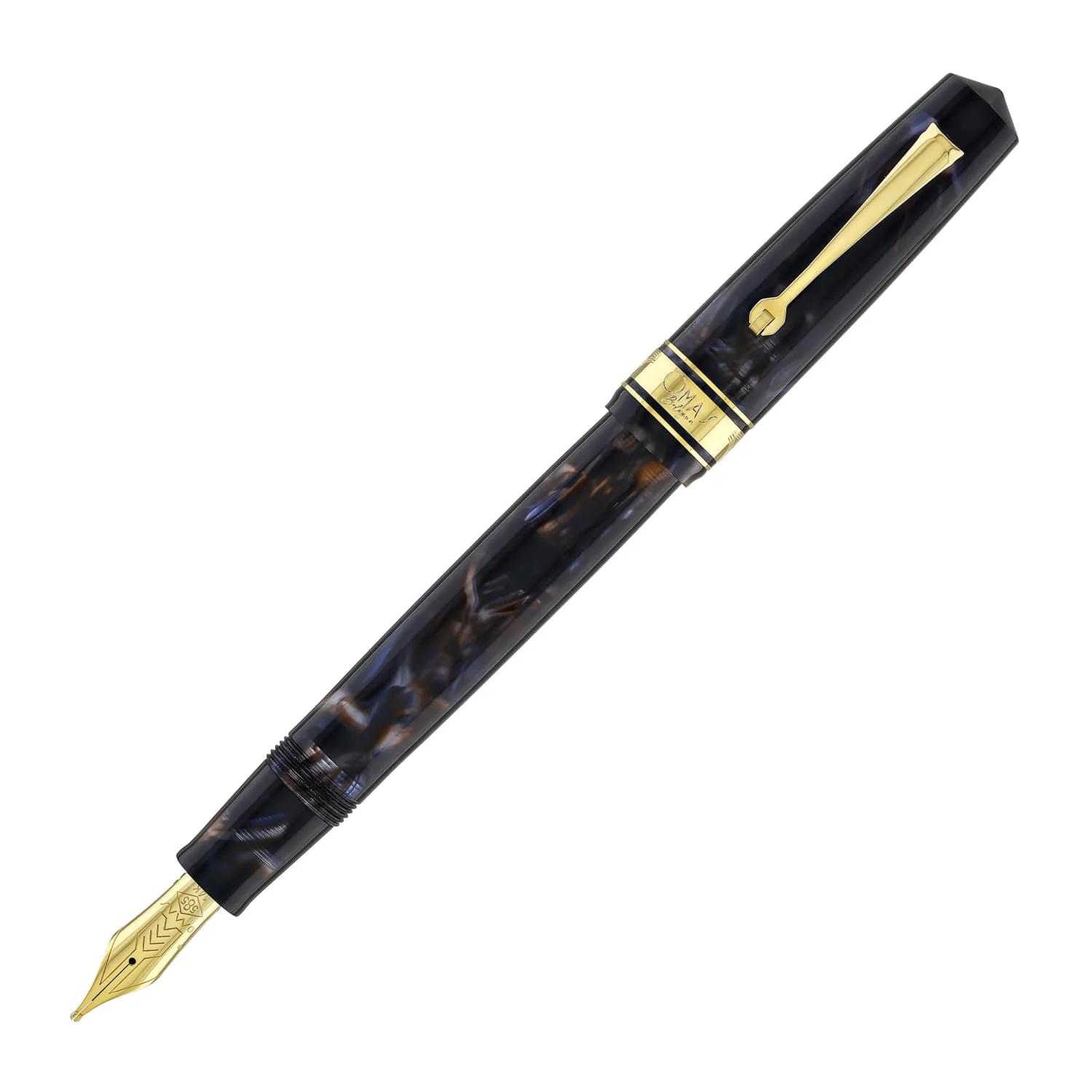 4977-omas-bologna-fountain-pen-in-galassia-with-gold-trim-1.webp Omas Bologna Fountain Pen in Galassia with Gold Trim