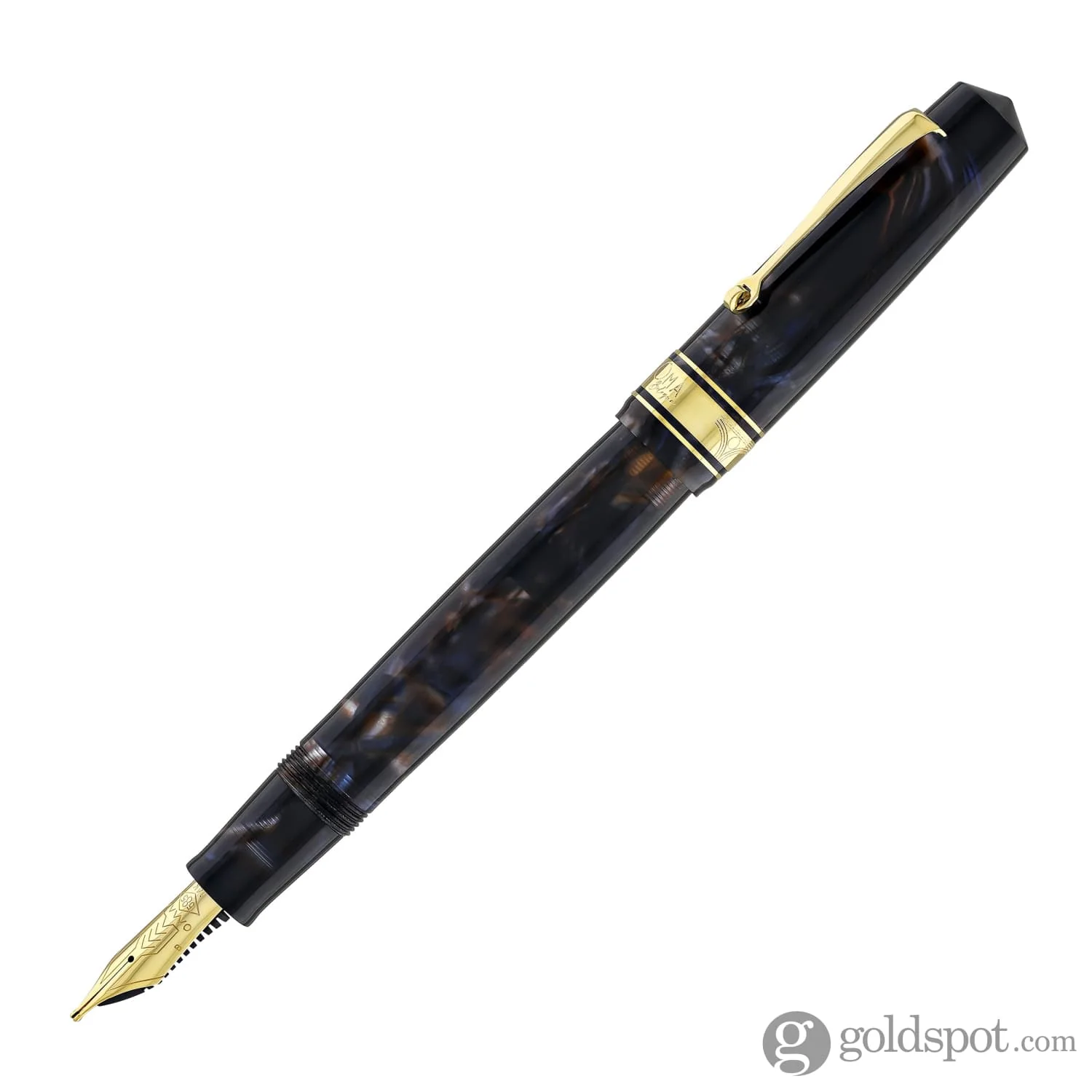 4977-omas-bologna-fountain-pen-in-galassia-with-gold-trim-3.webp Omas Bologna Fountain Pen in Galassia with Gold Trim