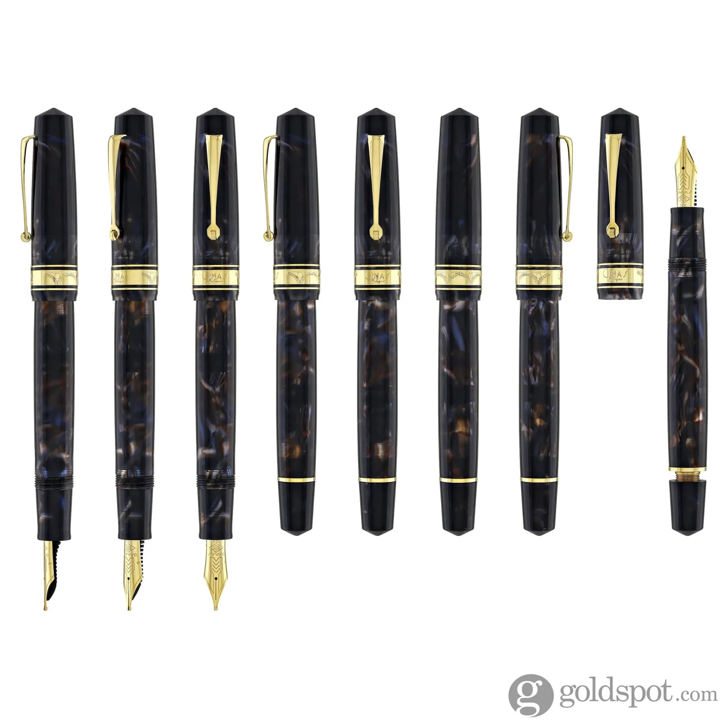 4977-omas-bologna-fountain-pen-in-galassia-with-gold-trim-8.webp Omas Bologna Fountain Pen in Galassia with Gold Trim