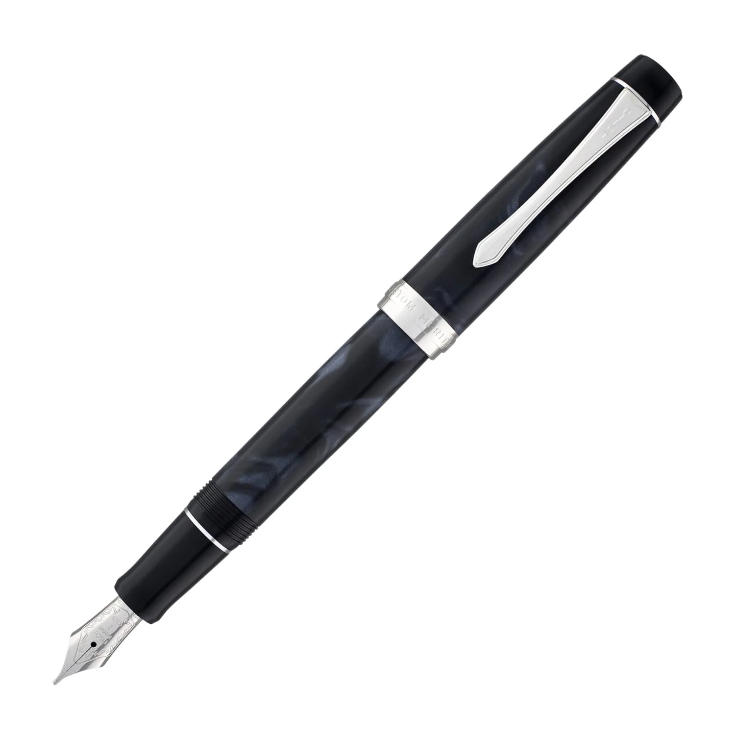 Pilot Custom Heritage SE Fountain Pen in Marble Black with Silver Trim - 14kt Gold
