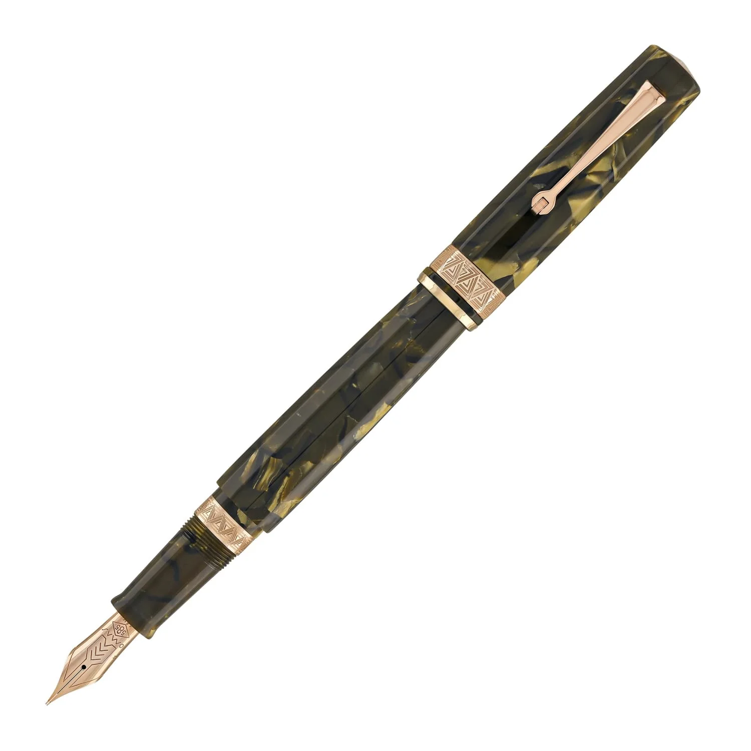 4993-omas-paragon-fountain-pen-in-saft-green-with-rose-gold-trim-1.webp Omas Paragon Fountain Pen in Saft Green with Rose Gold Trim