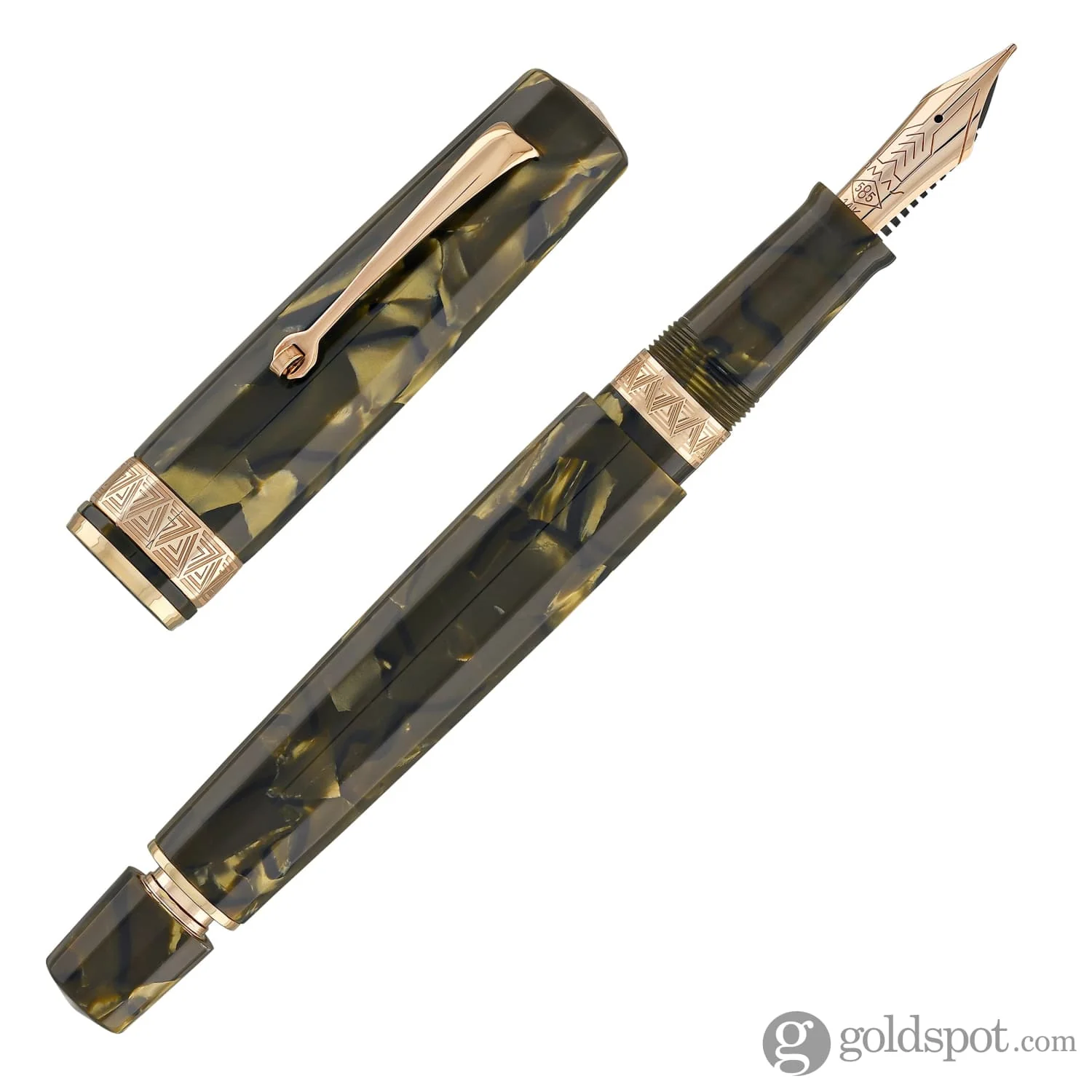 4993-omas-paragon-fountain-pen-in-saft-green-with-rose-gold-trim-7.webp Omas Paragon Fountain Pen in Saft Green with Rose Gold Trim