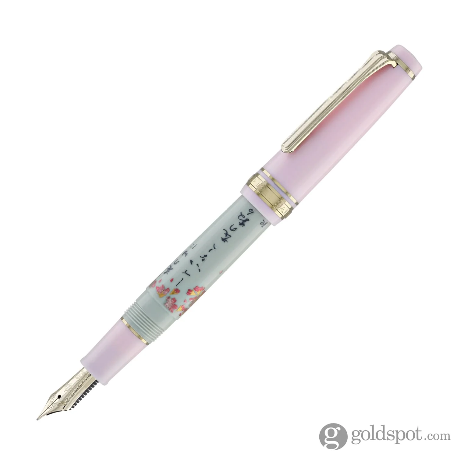 Sailor Professional Gear Slim Seasonal Waka Poetry Fountain Pen in Spring - 14k Gold