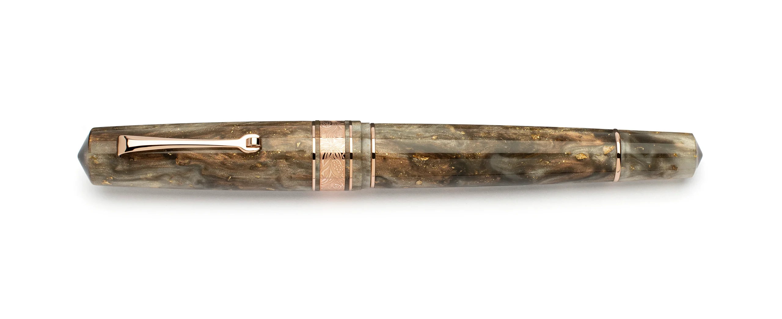 5033-leonardo-momento-zero-grande-2.0-fountain-pen-in-cosmos-chocolate-flower-with-rose-gold-trim-no.-6-nib-3.webp Leonardo Momento Zero Grande 2.0 Fountain Pen in Cosmos Chocolate Flower with Rose Gold Trim No. 6 Nib