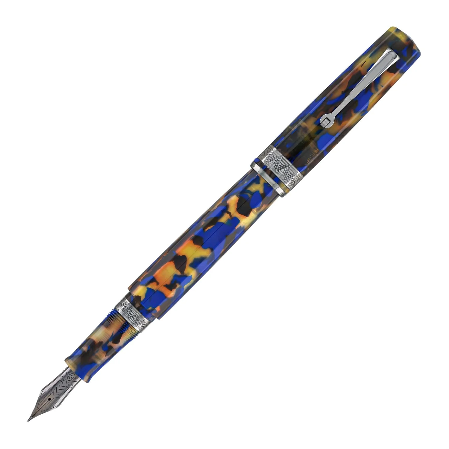 5053-omas-paragon-fountain-pen-in-blue-lucens-with-black-trim-1.webp Omas Paragon Fountain Pen in Blue Lucens with Black Trim