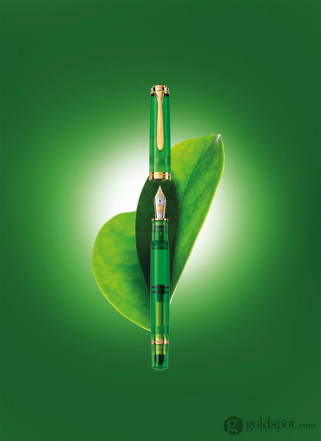 5062-pelikan-souveran-m800-fountain-pen-in-green-demonstrator-with-gold-trim-18k-gold-11.webp Pelikan Souveran M800 Fountain Pen in Green Demonstrator with Gold Trim - 18K Gold