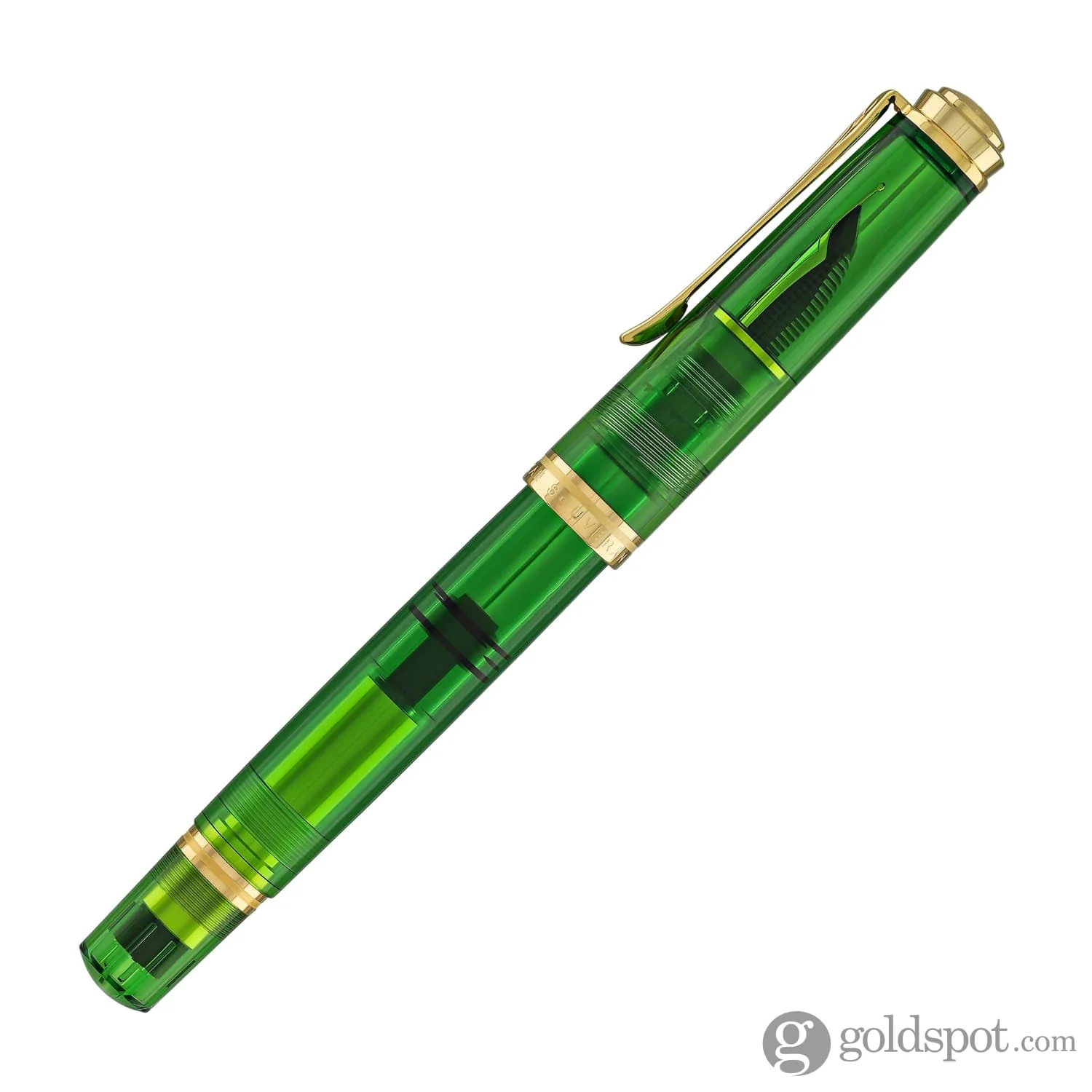 5062-pelikan-souveran-m800-fountain-pen-in-green-demonstrator-with-gold-trim-18k-gold-5.webp Pelikan Souveran M800 Fountain Pen in Green Demonstrator with Gold Trim - 18K Gold
