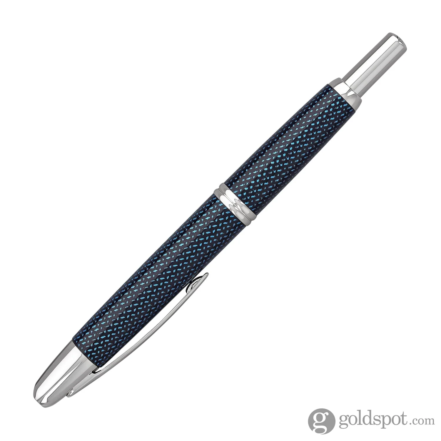 5078-pilot-vanishing-point-fountain-pen-in-blue-carbonesque-rhodium-18k-gold-5.webp Pilot Vanishing Point Fountain Pen in Blue Carbonesque & Rhodium - 18K Gold
