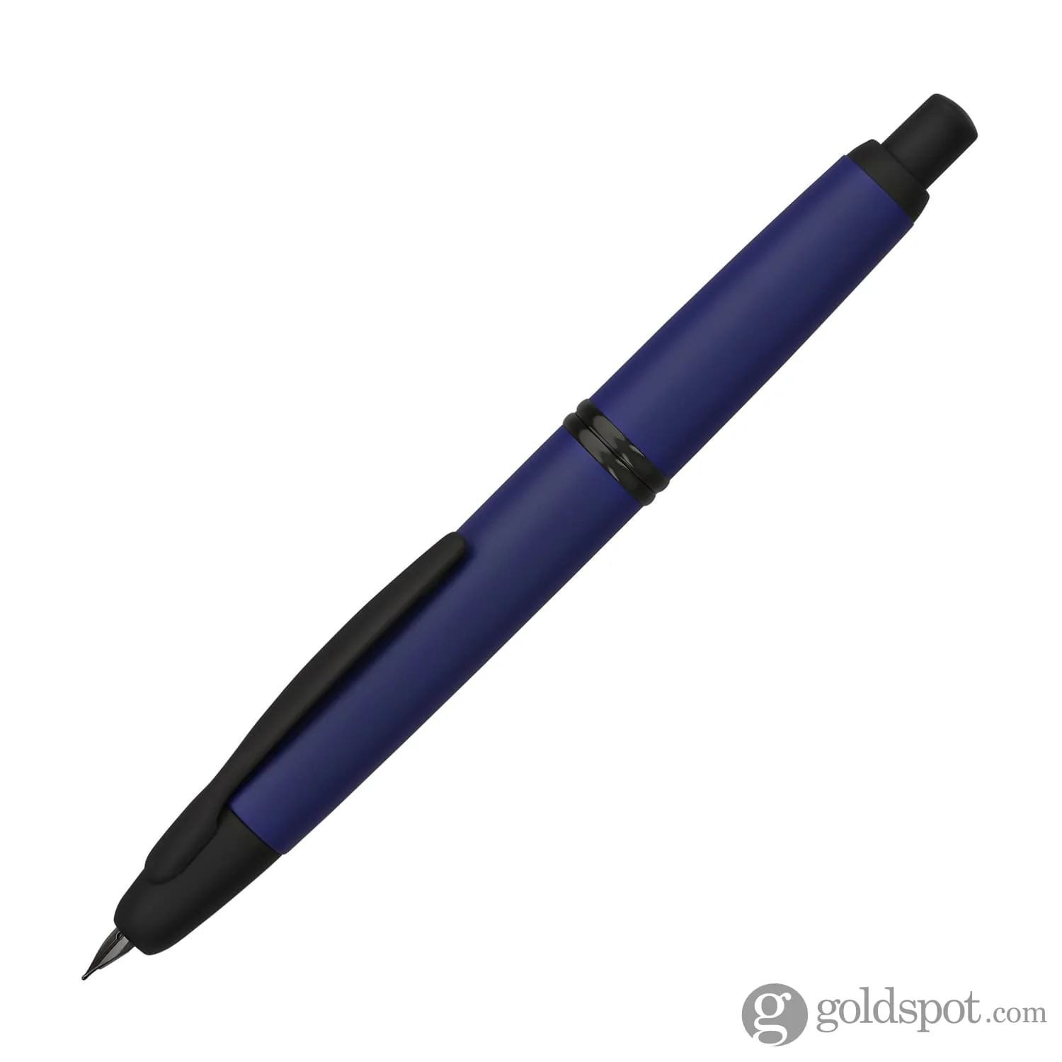 Pilot Vanishing Point Fountain Pen in Matte Blue & Black Accents - 18K Gold
