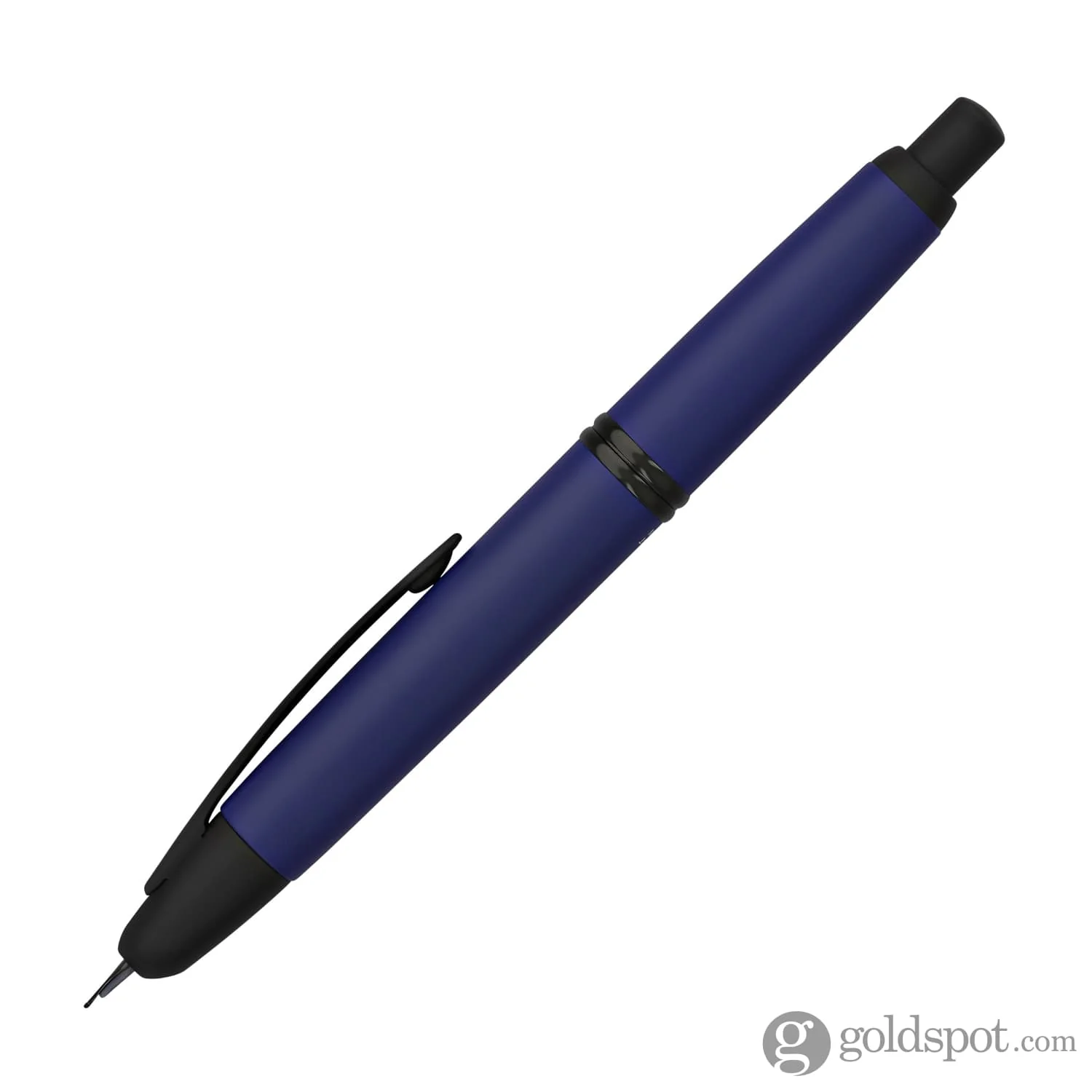 Pilot Vanishing Point Fountain Pen in Matte Blue & Black Accents - 18K Gold